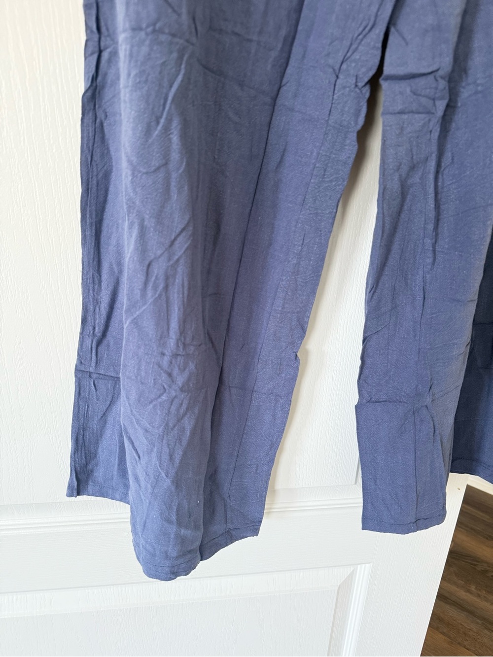 NWT - Blue Linen Pants with Stretchy Drawstring Waist - Size Medium - Picture 2 of 7